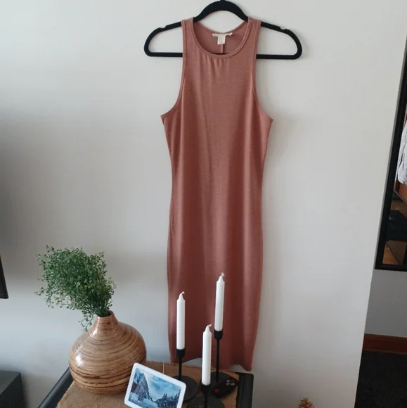 🌱Host Pick🌱 Nude Bodycon Midi Dress, Forever 21 - Picture 6 of 14